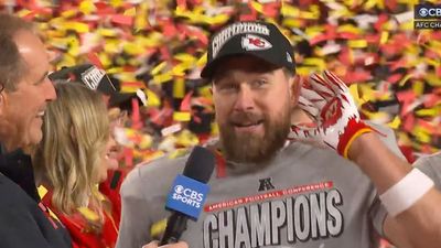 Travis Kelce Had the Most Awkward Postgame Interview After Chiefs’ AFC Title Win