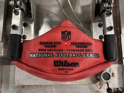 Super Bowl footballs are ready to go within hours of the matchup being set