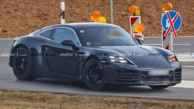 Spy Shots: Porsche 718 Cayman EV Looks a Lot Like a Two-Door Taycan