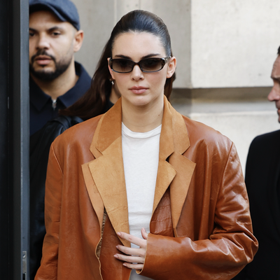 Kendall Jenner Trades Her Suede Birkin for a Peplum Naked Dress at Schiaparelli's Haute Couture Show