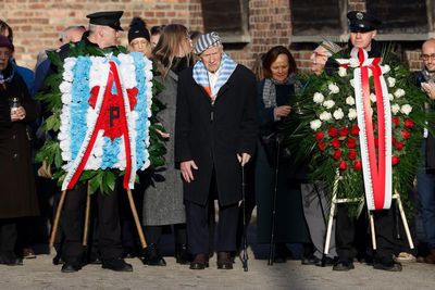 ‘Memory hurts, memory guides’: Auschwitz survivors mark anniversary with warnings over rising antisemitism