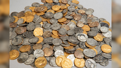 Over 400 gold and silver Roman-era coins unearthed in the Netherlands depict rulers from Rome, Britain and Africa