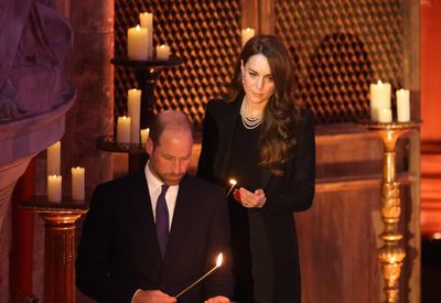 William and Kate pay emotional tribute to survivors at Holocaust Memorial Day service