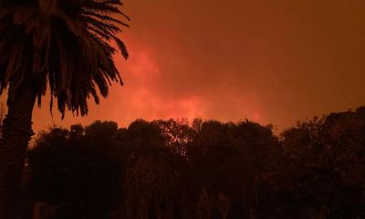 Properties destroyed and train line closed as bushfires ravage Victoria’s north-west