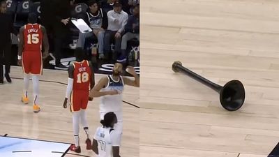 Rudy Gobert Nearly Got Hit In Head With Piece of Falling Jumbotron in Wolves vs. Hawks