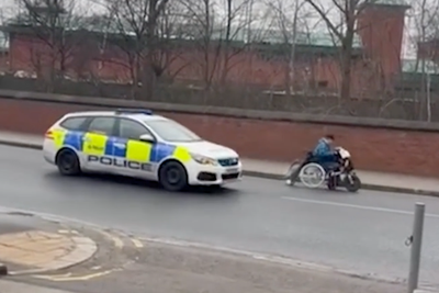 Woman in wheelchair evades police blue light chase in Sheffield