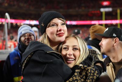 Taylor Swift and Brittany Mahomes had the sweetest exchange in Chiefs postgame video