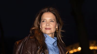 I wasn't sure how to style rich browns, but Katie Holmes convinced me blue is the answer