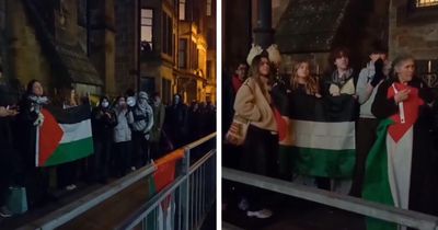 Watch: Protesters target Glasgow University as Michael Gove speaks