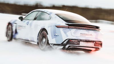 Porsche Taycan GTS Drifts On Ice For 46 Minutes Straight–A New Record