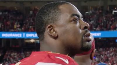 Cameras Caught Emotional Moment Chris Jones Realized Chiefs Were Super Bowl-Bound