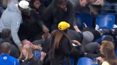 Out-of-Control Fan Brawl Behind Bench Delays VCU-Saint Louis Game for Several Minutes