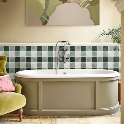4 ways to use contemporary checks in your home that will never date, according to an interior expert