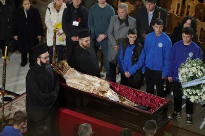 Thousands of Albanians pay last respects to Orthodox Christian Archbishop Anastasios