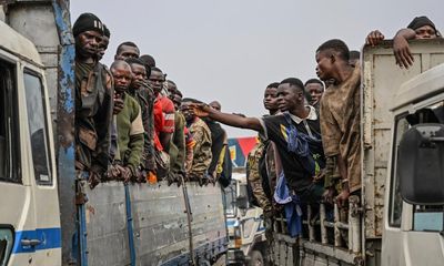 M23 rebels push south from Goma as DRC leader calls for military recruits