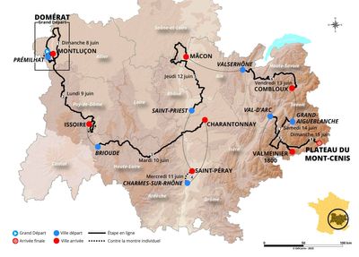 2025 Critérium du Dauphiné route pays homage to Romain Bardet in Frenchman's last pro road race