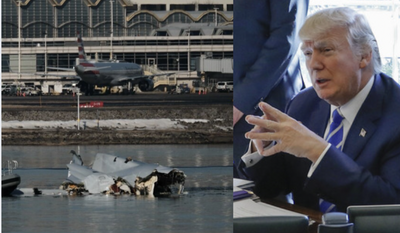 Trump Mocks Reporter for Asking Him If He Plans to Visit Plane Crash Site: 'You Want Me to Go Swimming?'