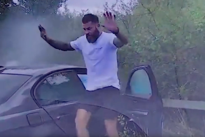 Moment ex-rugby captain turned drug dealer crashes BMW after 140mph police chase