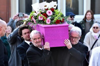 Linda Nolan funeral features pink sparkly coffin as sisters lead mourners