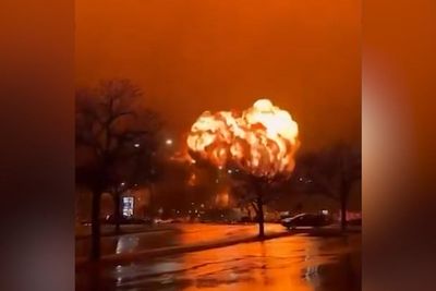 Video captures moment air ambulance plane crashes and bursts into flames in Philadelphia