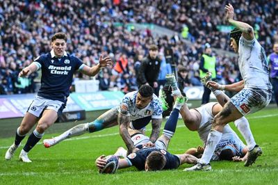 Huw Jones hat-trick fends off Italy as Scotland run their way out of trouble