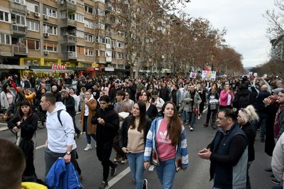 Serbia Protesters Mark Three-months Since Roof Collapse With Mass Rally