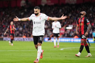 Mohamed Salah’s double helps Liverpool open up nine-point lead in title race