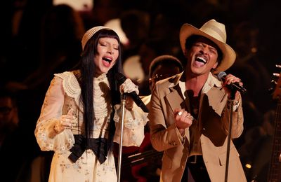 Grammy Awards: Lady Gaga and Bruno Mars pay tribute to LA