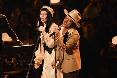 Gaga performs for charity at the Grammys