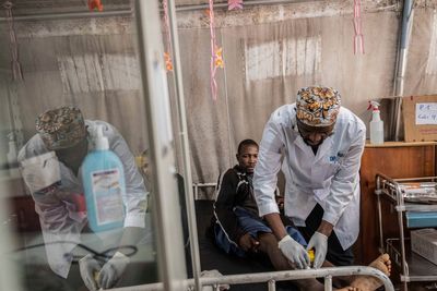 Hospitals in eastern Congo are crowded with wounded and exhausting their supplies