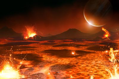 Heavy volcanic eruption on Jupiter's Io