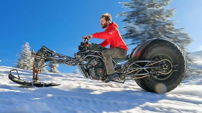 The Monster Chopper Is Now A Snow Bike, And It's Completely Mental