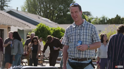 Peyton Manning appears in Bud Light’s Super Bowl commercial with Post Malone and Shane Gillis