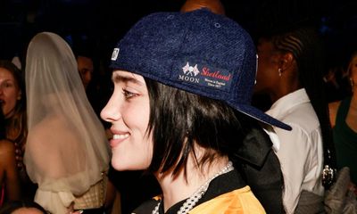 Over the moon: Billie Eilish sports 188-year-old Yorkshire wool brand at Grammys