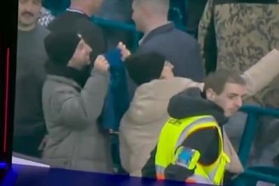 Chelsea fan's bizarre reaction to receiving Enzo Fernandez's shorts on live TV