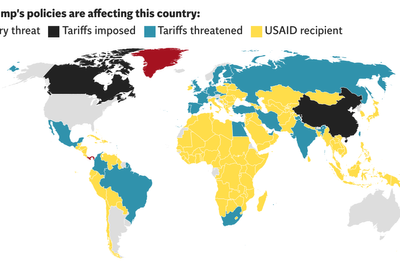 America First mapped: All the countries Trump has threatened in his first weeks as president