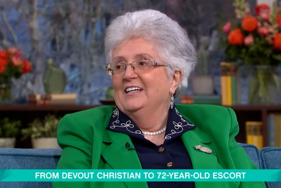 Pensioner who left Christianity to become escort at 72 has never been happier