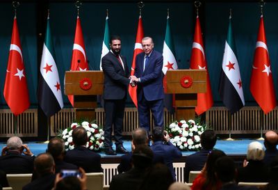 Syria’s al-Sharaa, Turkiye’s Erdogan talk Kurdish fighters, defence pacts