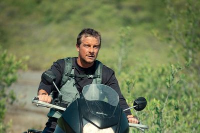 Bear Grylls never comes close to fractional self-awareness in Celebrity Bear Hunt