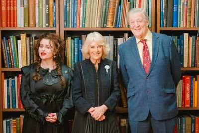 Camilla joins Helena Bonham Carter and Stephen Fry to celebrate historic library