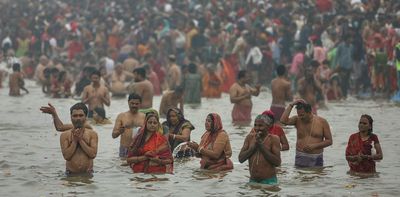 Reverence for the sacred waters of the Ganga and belief in its power to wash away sins bring millions to India’s Maha Kumbh festival