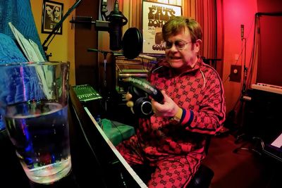 Swearing Elton John smashes headphones in studio tantrum while recording new album