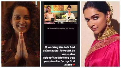 Kangana Ranaut reminds Deepika Padukone of her promise to be first guest as she announces launch of new cafe - WATCH