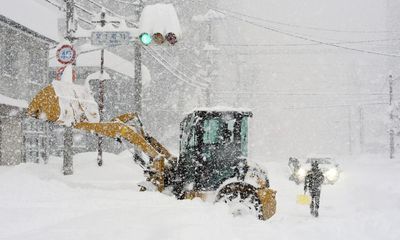 Parts of Japan blanketed by thick snow during strongest cold front for years