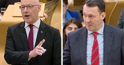 John Swinney tears into 'despicable' Scottish Tory pandering to Reform in FMQs clash