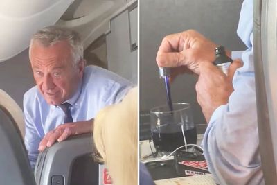 What was RFK Jr putting in his drink mid-flight?