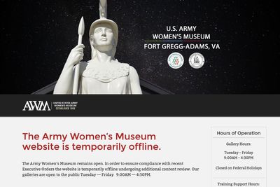 Army Women’s Museum website ‘temporarily offline’ over Trump’s anti-DEI order