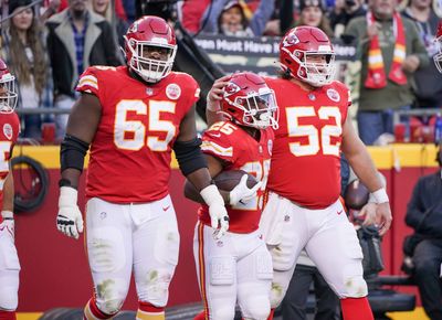 Chiefs linemen prank reporters during Super Bowl LIX media event