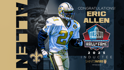 Former Saints cornerback Eric Allen will be inducted to the Pro Football Hall of Fame