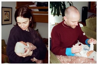 Lily Collins and Charlie McDowell cradle their baby after blasting surrogacy criticism